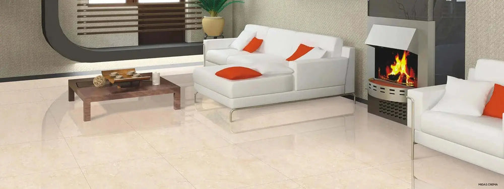 Pavimento gres Crema Midas Marfil 60x60 lucido 1ª scelta