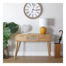 Carica l&#39;immagine nel visualizzatore di Gallery, Hall Table with 3 Drawers Versa 30 x 78 x 110 cm Paolownia wood Bigbuy