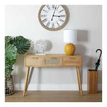 Carica l&#39;immagine nel visualizzatore di Gallery, Hall Table with 3 Drawers Versa 30 x 78 x 110 cm Paolownia wood Bigbuy