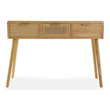 Carica l&#39;immagine nel visualizzatore di Gallery, Hall Table with 3 Drawers Versa 30 x 78 x 110 cm Paolownia wood Bigbuy