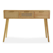 Carica l&#39;immagine nel visualizzatore di Gallery, Hall Table with 3 Drawers Versa 30 x 78 x 110 cm Paolownia wood Bigbuy