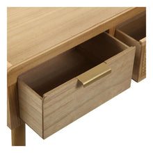 Carica l&#39;immagine nel visualizzatore di Gallery, Hall Table with 3 Drawers Versa 30 x 78 x 110 cm Paolownia wood Bigbuy