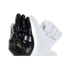 Carica l&#39;immagine nel visualizzatore di Gallery, Set 4 Mani Decorative DKD Home Decor – Figure Moderne in Resina Bianco e Nero 14x9 cm | Statuette Design per Casa e Ufficio