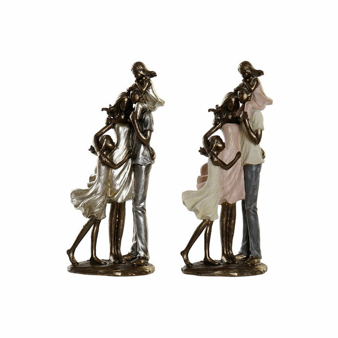 Decorative Figure DKD Home Decor 12,5 x 10,5 x 28 cm Pink Copper