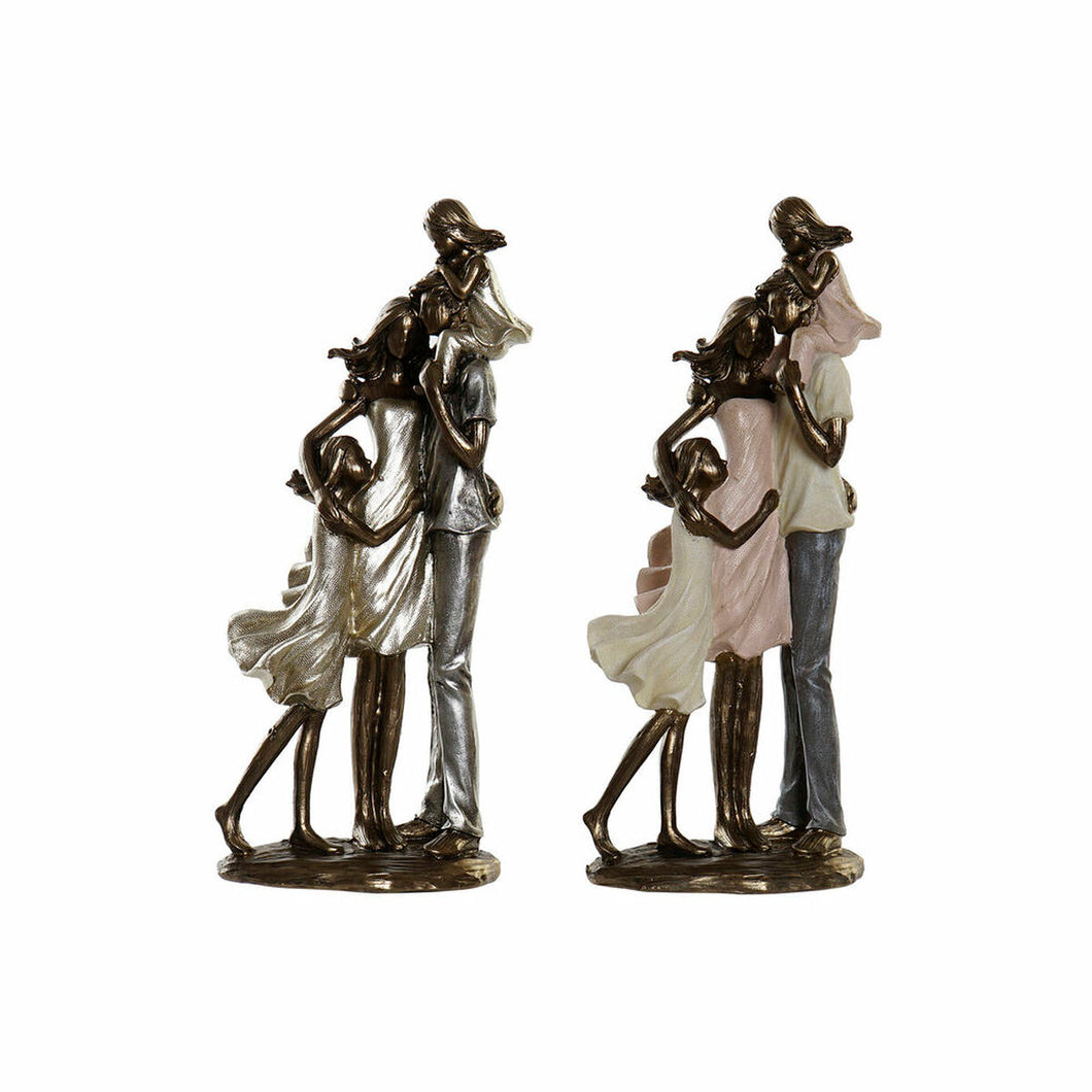 Decorative Figure DKD Home Decor 12,5 x 10,5 x 28 cm Pink Copper