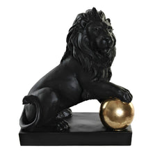 Carica l&#39;immagine nel visualizzatore di Gallery, Statua Leone Nero e Oro DKD Home Decor – Scultura in Resina Pregiata 38 cm | Decorazione di Lusso per Casa, Studio e Ufficio