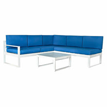 Carica l&#39;immagine nel visualizzatore di Gallery, Garden sofa DKD Home Decor Blue Polyester Aluminium (192 x 192 x 92 Bigbuy