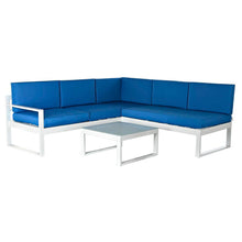Carica l&#39;immagine nel visualizzatore di Gallery, Garden sofa DKD Home Decor Blue Polyester Aluminium (192 x 192 x 92 Bigbuy