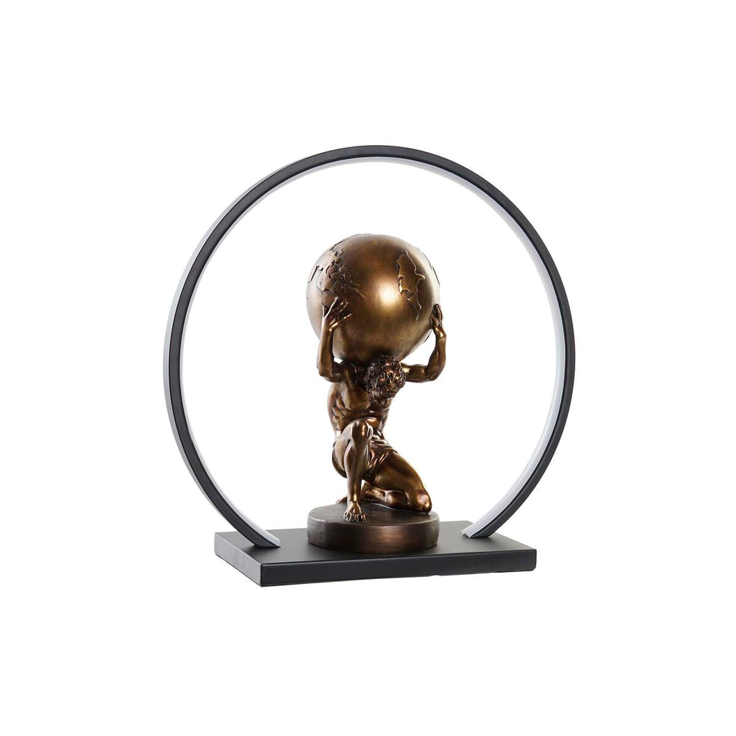 Lampada Decorativa Atlas DKD Home Decor – Scultura LED in Resina 40,5x16x38 cm | Illuminazione Moderna per Soggiorno, Studio e Regalo Design