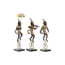 Carica l&#39;immagine nel visualizzatore di Gallery, Statua Scimmia Dorata DKD Home Decor – Figura Coloniale in Metallo e Resina 17,5x14x46 cm | Decorazione Pregiata per Salotto e Studio