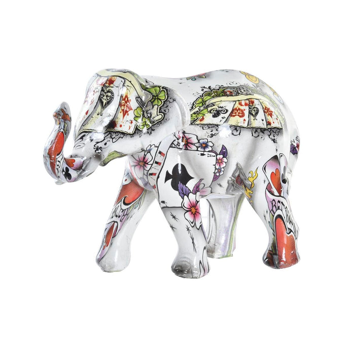Decorative Figure DKD Home Decor White Multicolour Elephant Colonial
