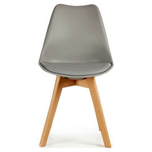 Carica l&#39;immagine nel visualizzatore di Gallery, Dining Chair Grey Light brown Wood Plastic (48 x 43 x 82 cm)