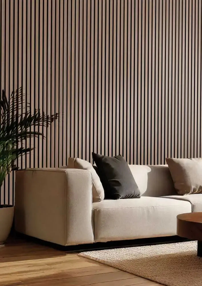Pannello murale in PVC effetto legno 280x60x1 cm