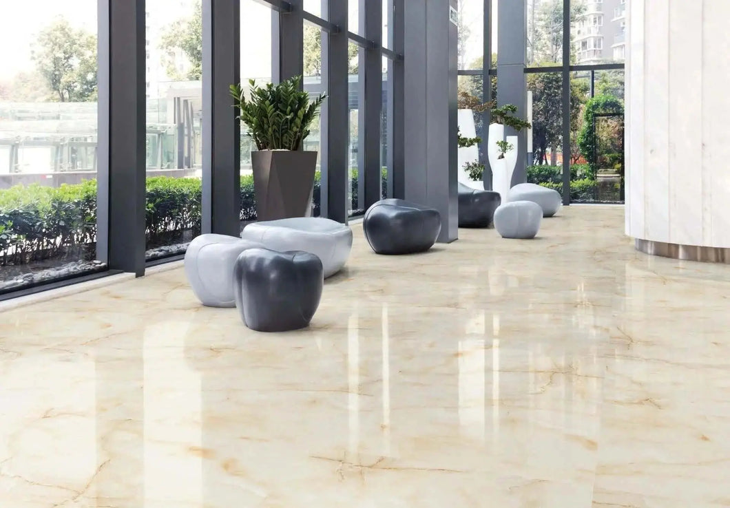 glossy onice gold polished porcelain floor tiles - 0