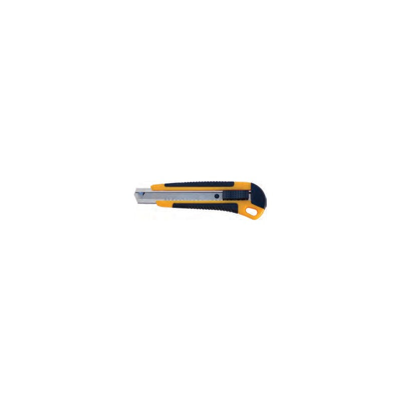 Cutter in plastica lama 18 mm con impugnatura in gomma