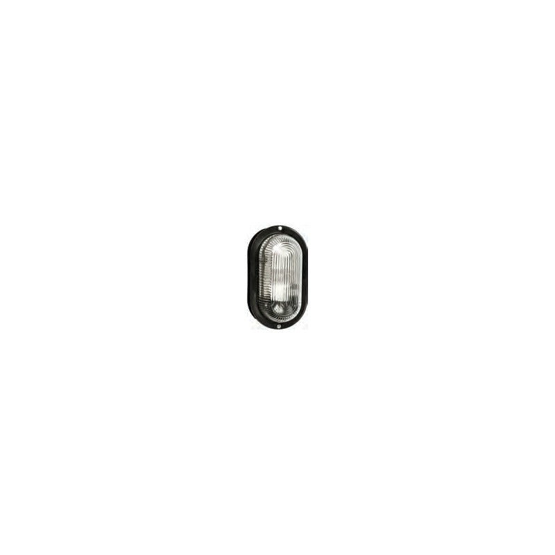 Applique Efesto ovale nera da esterno E27 IP44