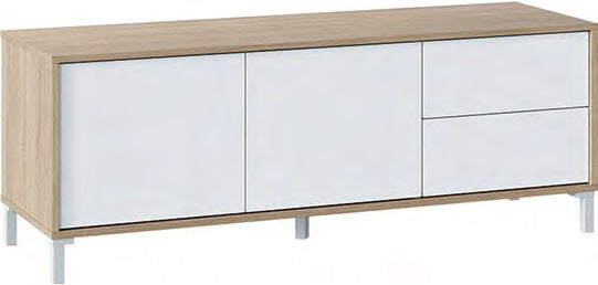 Mobile TV Brooklin 2 ante e 2 cassetti – 130 × 41 × 47 cm – fotografia da catalogo Eurogross