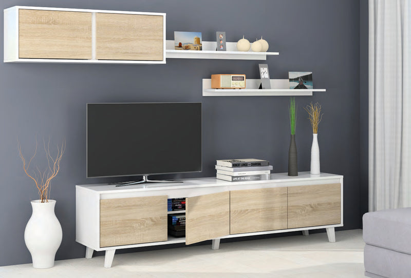 Mobile soggiorno Avant con base e pensile – base 200 × 41 × 50 cm – fotografia da catalogo Eurogross