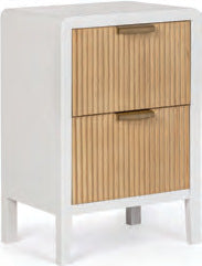 Cassettiera Charley 2 cassetti con frontali in legno, 40 × 30 × 60 cm