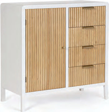Credenza Charley con sportello e 4 cassetti – 80 × 40 × 82 cm – fotografia dal catalogo Eurogross