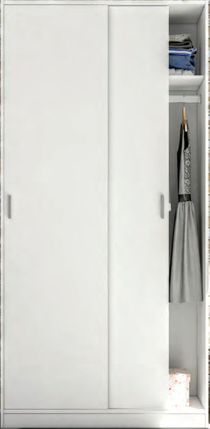 Armadio 2 ante scorrevoli bianco in bianco, foto catalogo Eurogross