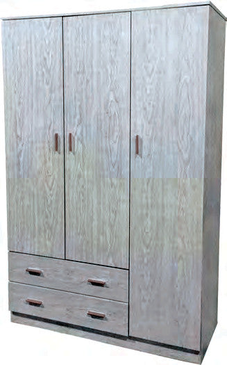 Armadio Space 120 3 ante e 2 cassetti bianco Alpes - 120 × 52 × 190 cm - foto da Eurogross