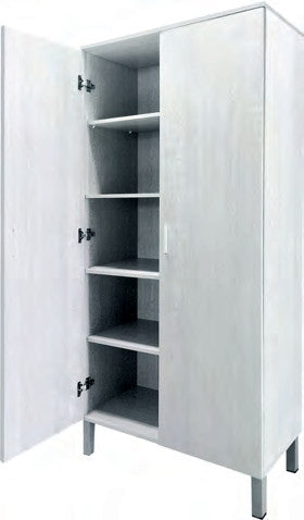 Scaffale mobile Storage 4 ripiani bianco Alpes - 80 × 40 × 175 cm - foto da Eurogross