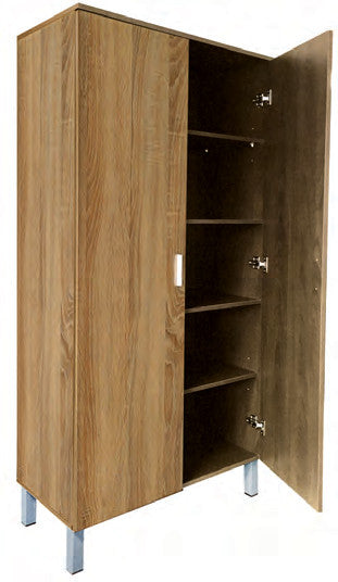 Scaffale mobile Storage 4 ripiani rovere nordico, codice MK-STORAGE-RN, foto catalogo Eurogross