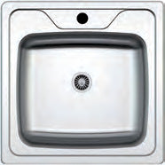 Lavello a incasso inox con una vasca 50x50 - foto Eurogross