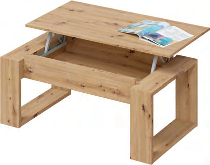 Tavolo da caffè elevabile rovere nodi, 105 × 55 × 45 cm, foto catalogo Eurogross