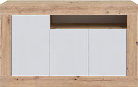 Credenza 3 ante bianco Artik anticato, finitura bianco Artik anticato, immagine Eurogross