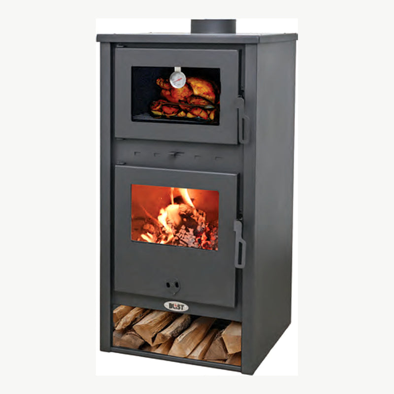 Stufa a legna Napoli con forno integrato 11 kW - fotografia originale Eurogross