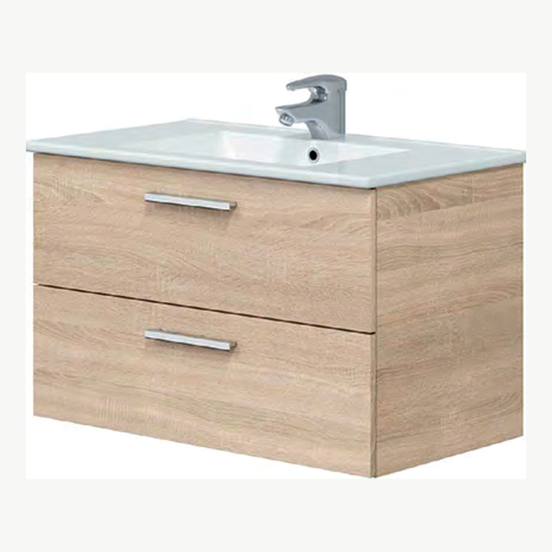 Mobile bagno sospeso Eco Kit 80 cm rovere Canadian 2 cassetti — 80 × 45 × 50 cm; originale Eurogross