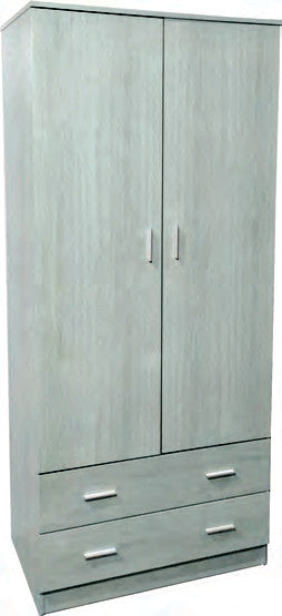 Armadio Space 80 2 ante e 2 cassetti bianco Alpes - fotografia Eurogross