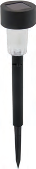 Lampada LED solare da giardino con paletto nero 26 cm