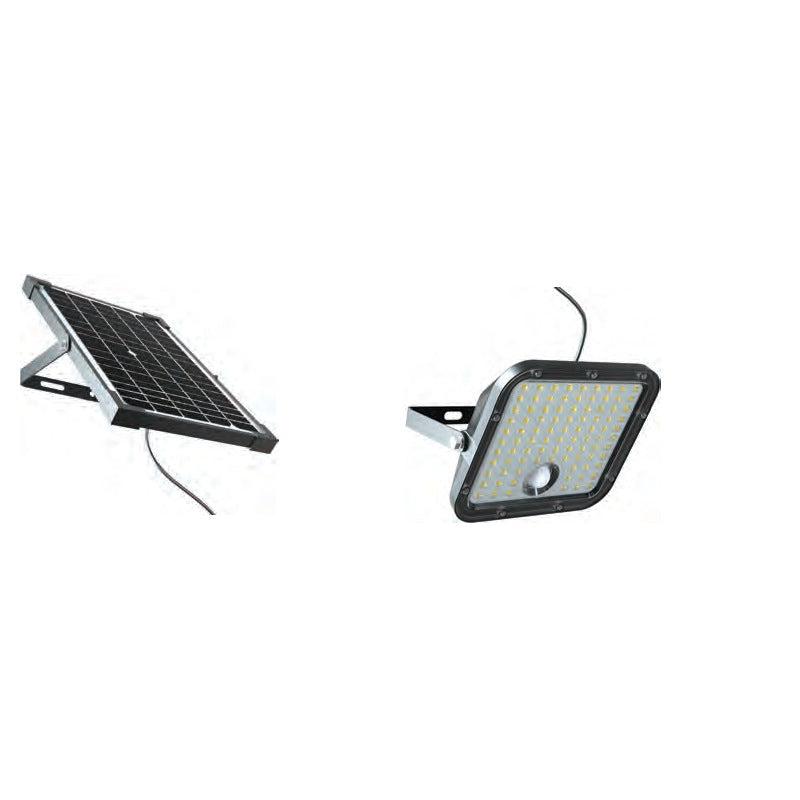 Proiettore LED solare con sensore PIR 4800 lumen e pannello indipendente